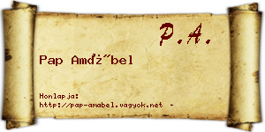 Pap Amábel névjegykártya